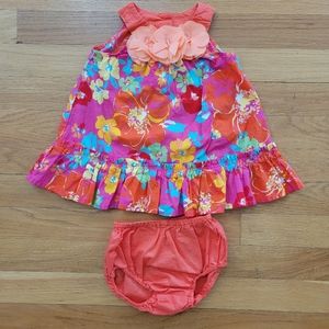The Children's Place Flower Print Swing Dress, Size 3-6 months